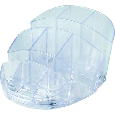 Idena Schreibtischbutler mit 9 Fächern, glänzend transparent Idena Schreibtischbutler mit 9 Fächern, glänzend transparent
