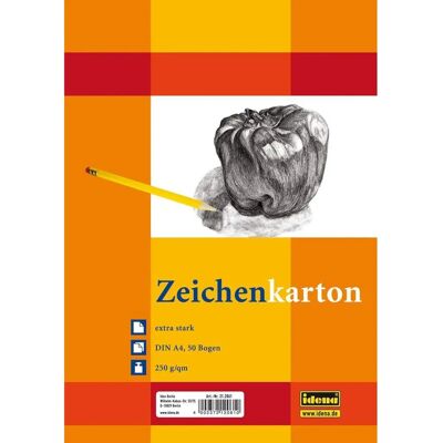 Idena Zeichenkarton A4, 50 Bogen, 250g/qm Idena Zeichenkarton A4, 50 Bogen, 250g/qm