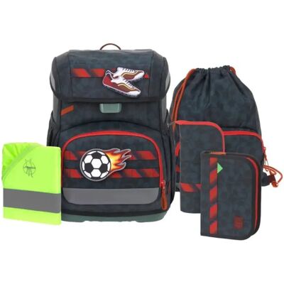 Lässig Schulranzen Set 6-teilig Light Unique Fussball Dunkelblau 21 Liter Lässig Schulranzen Set 6-teilig Light Unique Fussball Dunkelblau 21 Liter