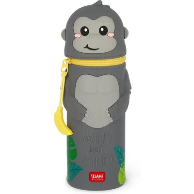 LEGAMI KA0026 2-in-1-Federmäppchen aus Silikon Gorilla „Wild but Kind“ - Kawaii LEGAMI KA0026 2-in-1-Federmäppchen aus Silikon Gorilla „Wild but Kind“ - Kawaii