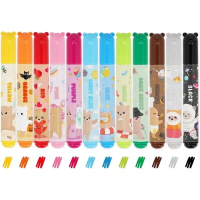 LEGAMI TDM0001 Set mit 12 Filzstiften - Teddy Friends LEGAMI TDM0001 Set mit 12 Filzstiften - Teddy Friends