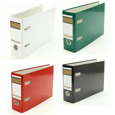 Livepac Office Ordner DIN A5, quer, 75 mm breit, 4 Stück je 1x in weiß, grün, rot und schwarz Livepac Office Ordner DIN A5, quer, 75 mm breit, 4 Stück je 1x in weiß, grün, rot und schwarz