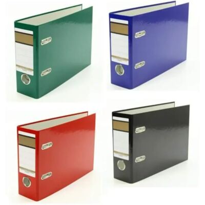 Livepac Office Ordner DIN A5, quer, 75 mm breit, 4 Stück je 1x in grün, blau, rot und schwarz Livepac Office Ordner DIN A5, quer, 75 mm breit, 4 Stück je 1x in grün, blau, rot und schwarz