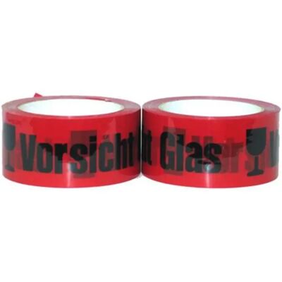 Livepac Office Paketband / Warnband "Vorsicht Glas" 66 m x 50 mm, 12 Rollen Livepac Office Paketband / Warnband "Vorsicht Glas" 66 m x 50 mm, 12 Rollen