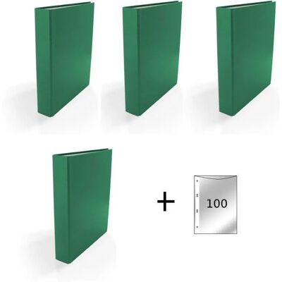Livepac Office Ringbuch DIN A5, 2-Ring, grün, 4 Stück inklusive 100 Prospekthüllen Livepac Office Ringbuch DIN A5, 2-Ring, grün, 4 Stück inklusive 100 Prospekthüllen