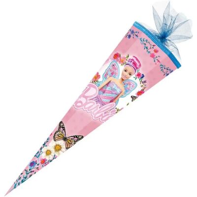 Nestler Schultüte Barbie Feenprinzessin Tüllverschluss 85cm eckig Nestler Schultüte Barbie Feenprinzessin Tüllverschluss 85cm eckig