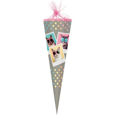Nestler Schultüte Cool Cats 6-eckig 85 cm mit Tüllverschluss Nestler Schultüte Cool Cats 6-eckig 85 cm mit Tüllverschluss
