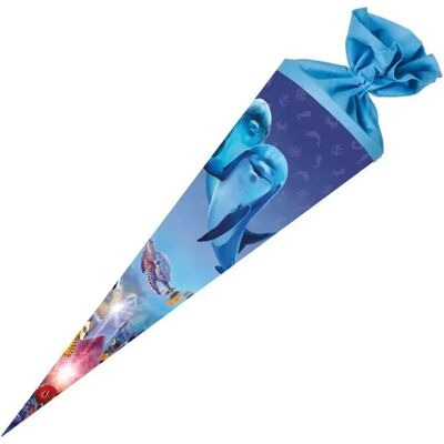 Nestler Schultüte Delfinwelten, 70 cm rund, Filz Nestler Schultüte Delfinwelten, 70 cm rund, Filz