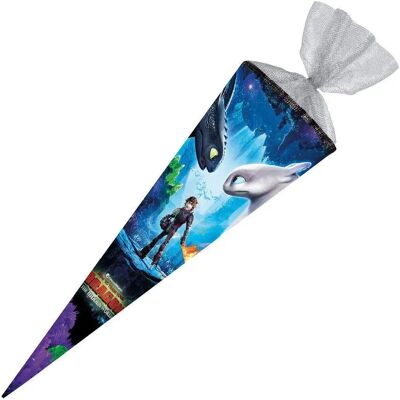 Nestler Schultüte Drachenzähmen, 85 cm eckig, Tüll Nestler Schultüte Drachenzähmen, 85 cm eckig, Tüll
