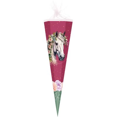 Nestler Schultüte Floral Horse 85 cm mit Tüllverschluss Nestler Schultüte Floral Horse 85 cm mit Tüllverschluss
