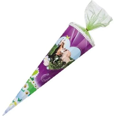 Nestler Schultüte Pferdewiese, 100 cm, eckig Nestler Schultüte Pferdewiese, 100 cm, eckig