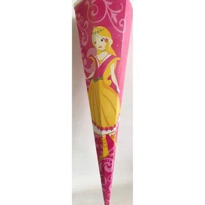 Nestler Schultüte Prinzessin pink/gelb, 85 cm, 6 eckig Nestler Schultüte Prinzessin pink/gelb, 85 cm, 6 eckig