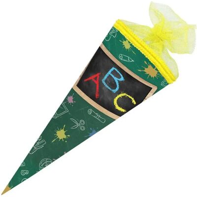 Nestler Schultüte ABC Schulanfang 35 cm rund Tüll Nestler Schultüte ABC Schulanfang 35 cm rund Tüll