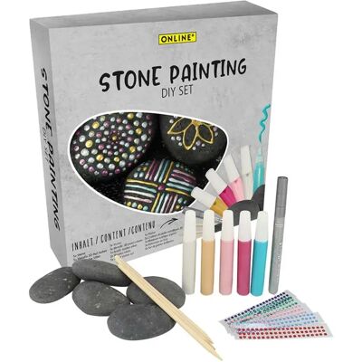 ONLINE 61036/3 Stone Painting Kit, 16-teilig in Kartonbox, VE: 3 ONLINE 61036/3 Stone Painting Kit, 16-teilig in Kartonbox, VE: 3