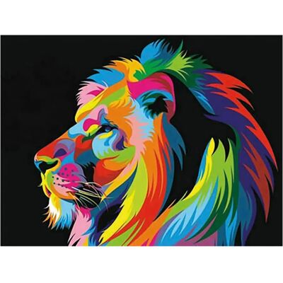 Magni Diamond Painting Regenbogenlöwe - Diamond Painting Magni Diamond Painting Regenbogenlöwe - Diamond Painting