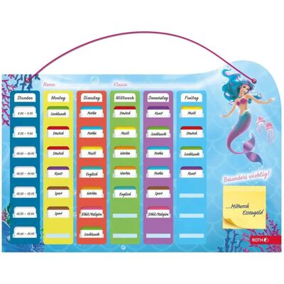 Roth Klipp & Klar DIN A3 Stundenplan-Steck Fix Meerjungfrau Roth Klipp & Klar DIN A3 Stundenplan-Steck Fix Meerjungfrau