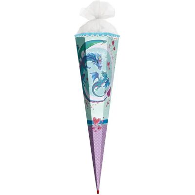 Roth Schultüte Drachenliebe mit Glitter und Pailletten, 85 cm, eckig Roth Schultüte Drachenliebe mit Glitter und Pailletten, 85 cm, eckig