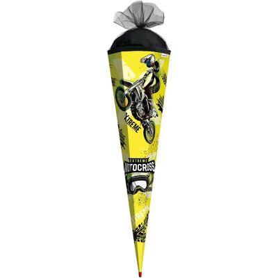 Roth Schultüte Extreme Motocross mit Tüllverschluss, 85 cm, eckig Roth Schultüte Extreme Motocross mit Tüllverschluss, 85 cm, eckig
