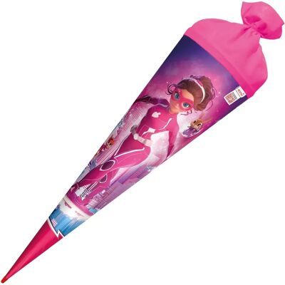 Roth Schultüte groß 70 cm Agentin Laura Glitzerborte mit Filzverschluss Roth Schultüte groß 70 cm Agentin Laura Glitzerborte mit Filzverschluss