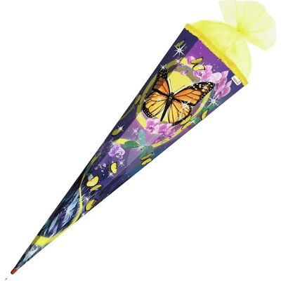 Roth Schultüte Schmetterling mit Glitter, 85 cm, eckig Roth Schultüte Schmetterling mit Glitter, 85 cm, eckig
