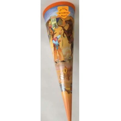 Roth Schultüte Wilder Westen mit orangem Filz, 70 cm, rund Roth Schultüte Wilder Westen mit orangem Filz, 70 cm, rund