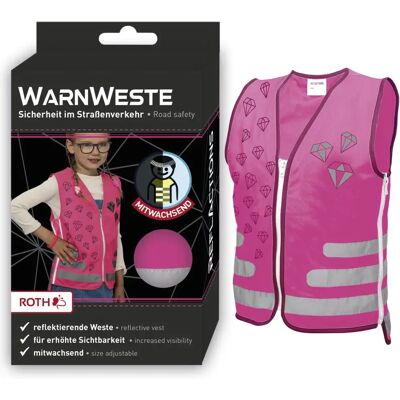 Roth Warnweste Sparkling Diamond, reflektierend, pink Roth Warnweste Sparkling Diamond, reflektierend, pink
