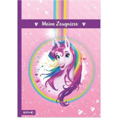Roth Zeugnismappe Einhorn mit Glitter Roth Zeugnismappe Einhorn mit Glitter