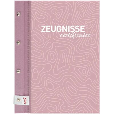 Roth Zeugnismappe Pattern mit Buchschrauben Dusty Rose, A4 Roth Zeugnismappe Pattern mit Buchschrauben Dusty Rose, A4