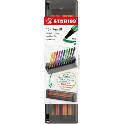 STABILO Premium-Filzstift Pen 68 10er Set in praktischer Aufbewahrungsbox STABILO Premium-Filzstift Pen 68 10er Set in praktischer Aufbewahrungsbox