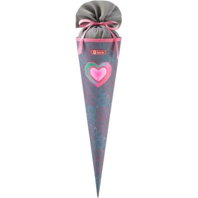 Step by Step Glitter Heart hazle – Schultüte Step by Step Glitter Heart hazle – Schultüte