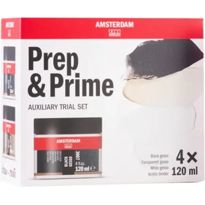 Royal Talens Talens Amsterdam Malmittel Prep & Prime, Grundierungset 4x 120 ml Royal Talens Talens Amsterdam Malmittel Prep & Prime, Grundierungset 4x 120 ml
