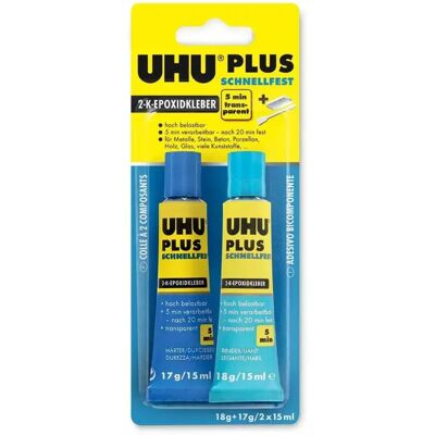 UHU Plus Schnellfest Binder und Tube Härter 35g UHU Plus Schnellfest Binder und Tube Härter 35g