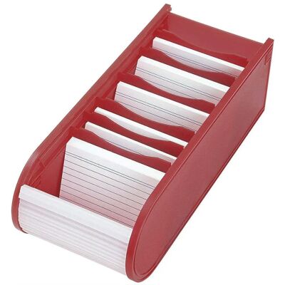 WEDO® Karteibox mit 100 liniterten Kartteikarten A8 gefüllt, rot WEDO® Karteibox mit 100 liniterten Kartteikarten A8 gefüllt, rot