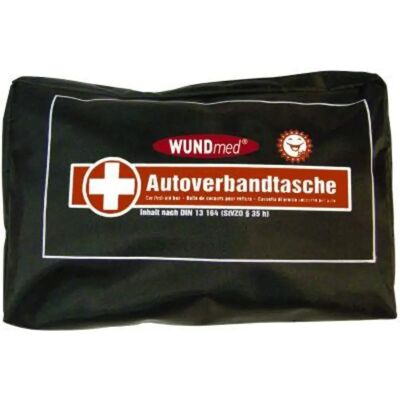 Wundmed 44-teiliger Auto-Verbandskasten - Kompakt, Schwarz - Erste-Hilfe Wundmed 44-teiliger Auto-Verbandskasten - Kompakt, Schwarz - Erste-Hilfe