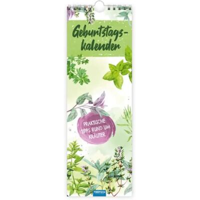 Trötsch Wandkalender Geburtstagskalender Kräuterwelt 12 x 35 cm Trötsch Wandkalender Geburtstagskalender Kräuterwelt 12 x 35 cm