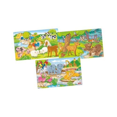 Goki Puzzles Tiere