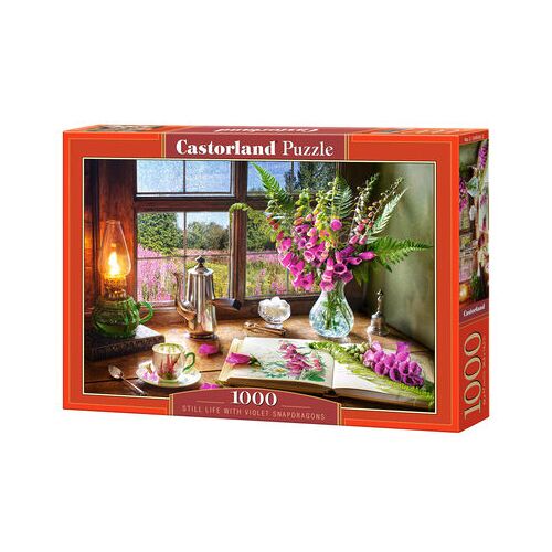 CASTORLAND Still Life with Violet Snapdragons, Puzzle 1000 Teile
