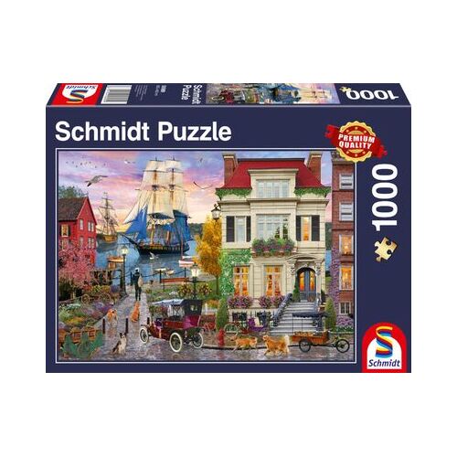 Schmidt Spiele Puzzle 1000 Teile Schiff im Hafen