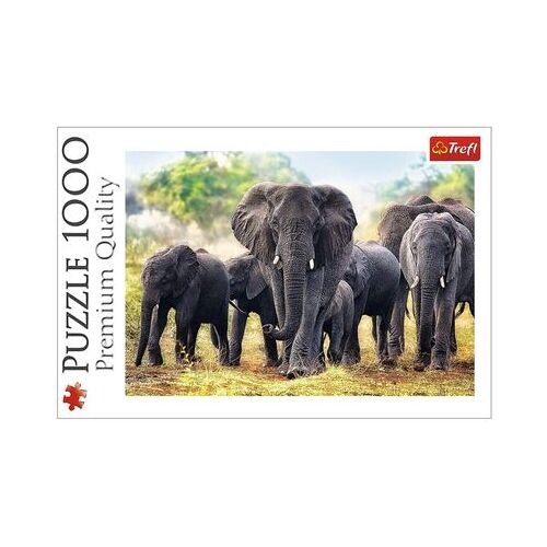 TREFL 10442 Puzzle 1000 Teile Afrikanische Elefanten