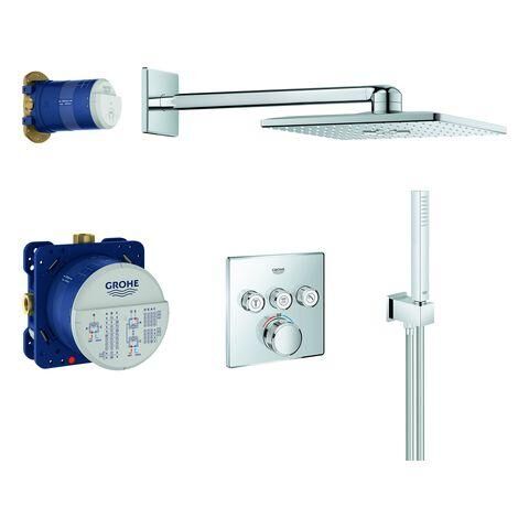 Grohe UP-Duschsystem GRT SmartControl 34706 eckige Form mit THM/KB/HB chrom