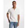 Michael Kors Mens MK Poloshirt Aus Baumwolle Und Seide Mit Streifen - Weiss - Michael Kors M male