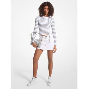 MICHAEL Michael Kors MK Minirock Aus Ausgefranstem Denim - Weiss - Michael Kors EU 34 female