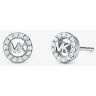 MK Ohrstecker Fulton Aus Sterlingsilber Mit Edelmetallbeschichtung Und Pavé-Logo - Silberton - Michael Kors ONE SIZE female