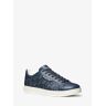 Michael Kors Mens MK Sneaker Keating Aus Empire Signature-Logostoff Und Leder - Blau - Michael Kors EU 47 male