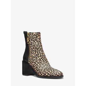 MICHAEL Michael Kors MK Stiefelette Regan Aus Kalbshaar Mit Leopardenmuster Und Leder - Schwarz - Michael Kors EU 36 female