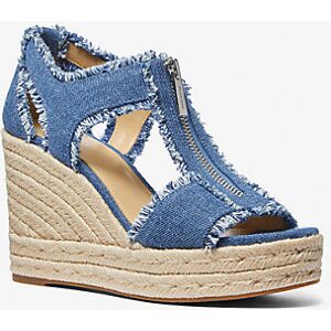 MICHAEL Michael Kors MK Wedge Berkley Aus Ausgefranstem Denim - Blau - Michael Kors EU 36 female