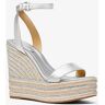 MICHAEL Michael Kors MK Wedge Leighton Aus Leder In Metallic-Optik - Silberton - Michael Kors EU 38 female