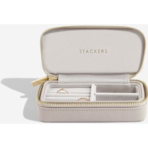 Stackers Taupe Medium Zipped Jewellery Box