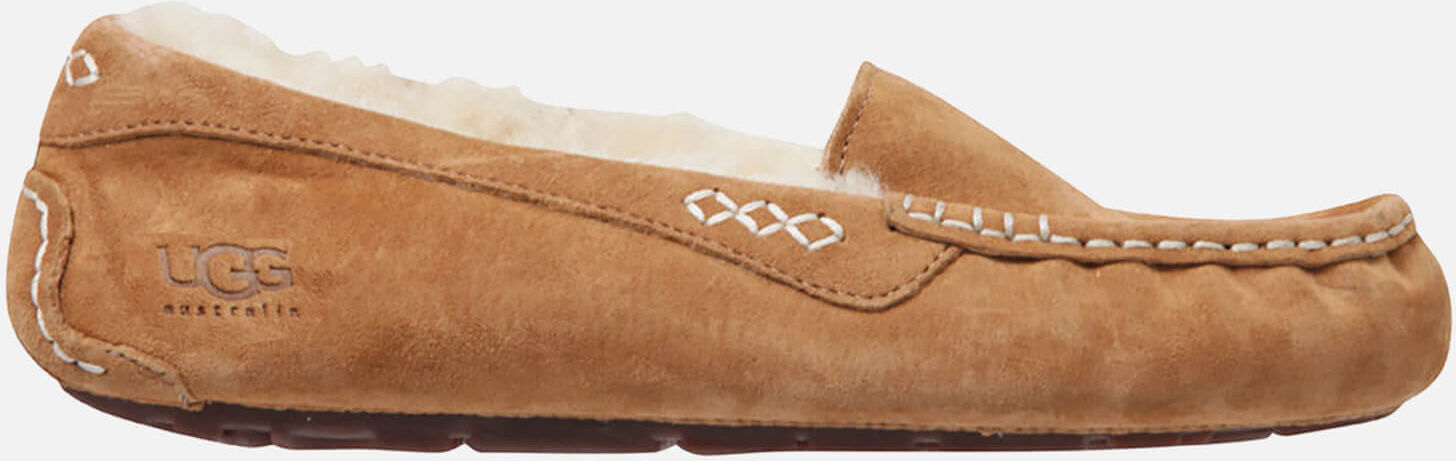 UGG Women's Ansley Moccasin Suede Slippers - Chestnut - UK 3