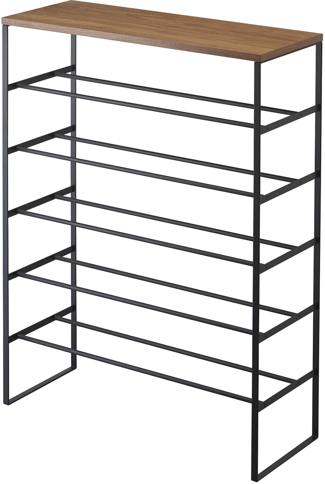 Yamazaki Tower 6 Tier Shoe Rack with Shelf - Black